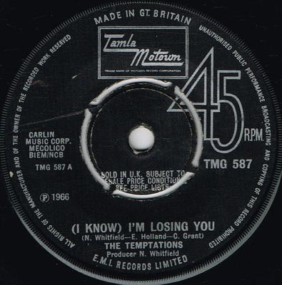 7-Zoll-Schallplatte TEMPTATIONS - (Ich weiß) I'm Losing You TMG587 Tamla Motown 1966 UK Soul/Funk Gebraucht