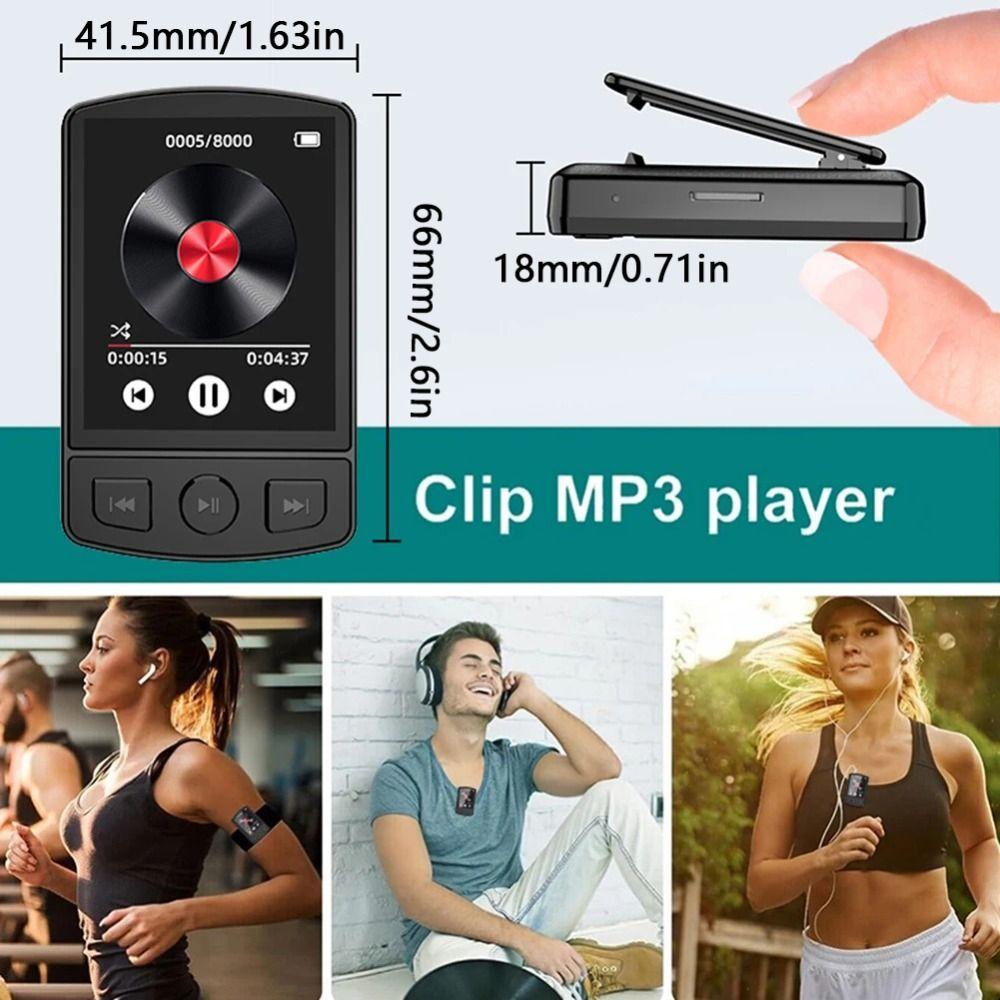 8/16/32GB MP3/Mp4 Player Mini Sport Music Player Clip Media Support Mini Walkman  E-book