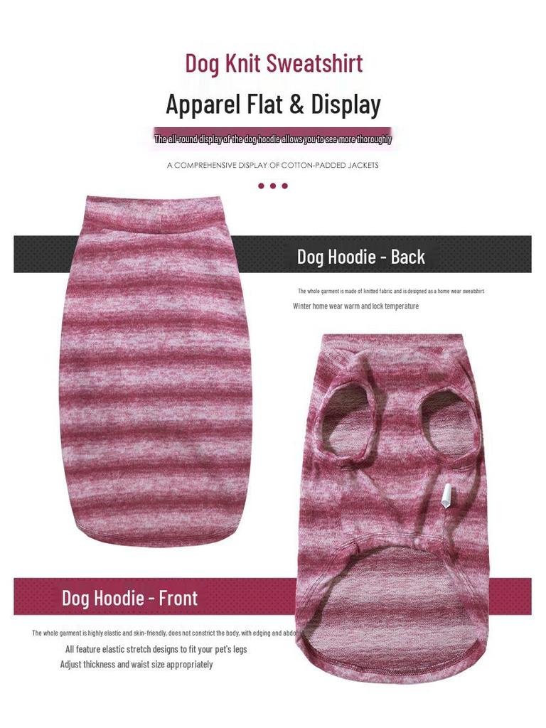 2025 Autumn/Winter Cold-Proof Knitted Dog Sweatshirt for Medium To Large Breeds