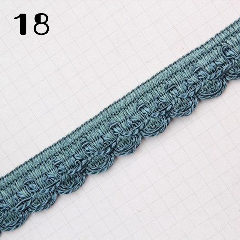 16.5 Meter 2.5cm Braid Lace Trim Edge Curtain Sofa Clothes Decor Lace Ribbon Polyester Furniture Upholstery DIY Crafts