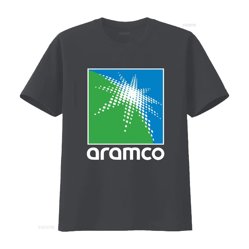 New Aramco Saudi Arabian Oil Company Logo Unisexs T Shirt American Size Vintage Washed Soft Casual Designer Clothes Vintage