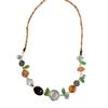 Nature Inspired Floral Bead Necklace Sophisticated Resin Adjustable 45cm Chain Elegant Everyday Accessory