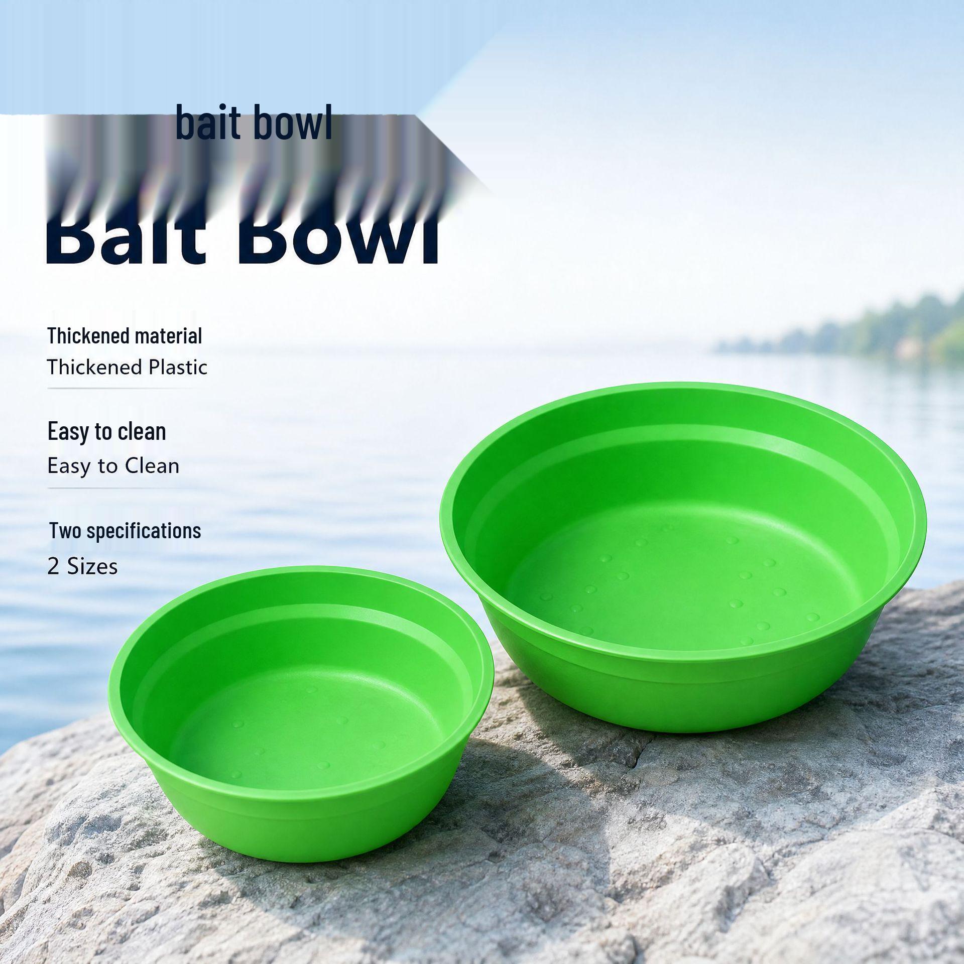 Portable Outdoor Fishing Bait Mixing Bowl - Multi-functional Thickened Plastic Basin Small