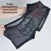 Men's Mesh Mid-Waist Summer Boxer Briefs - Thin, Transparent, Sexy Square Leg Underwear