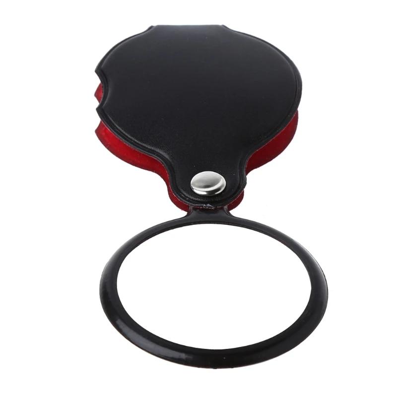 8X 50mm Mini Taschen-Faltlupe für Schmuck Vergrößerungs-Brille Lupe Linse