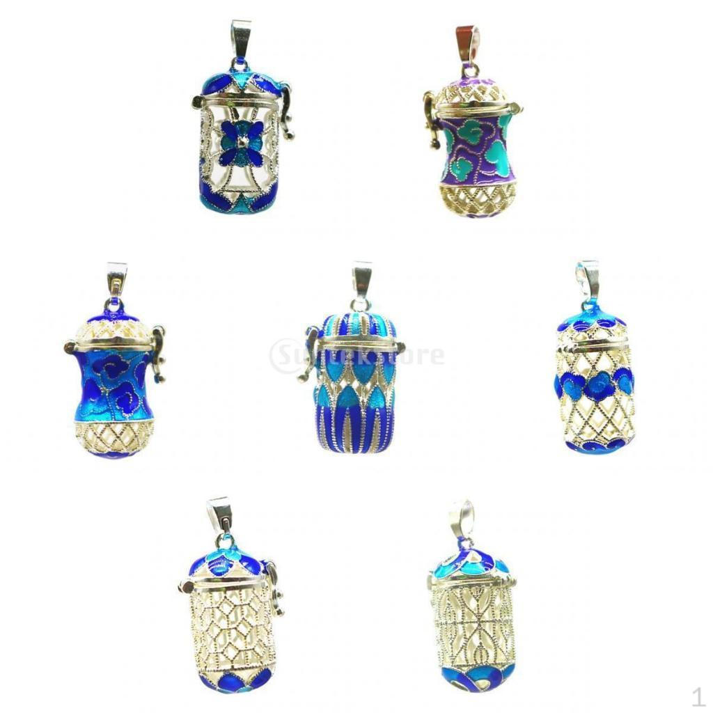 

Полый эмалевый медальон с подвеской для духов для ожерелья