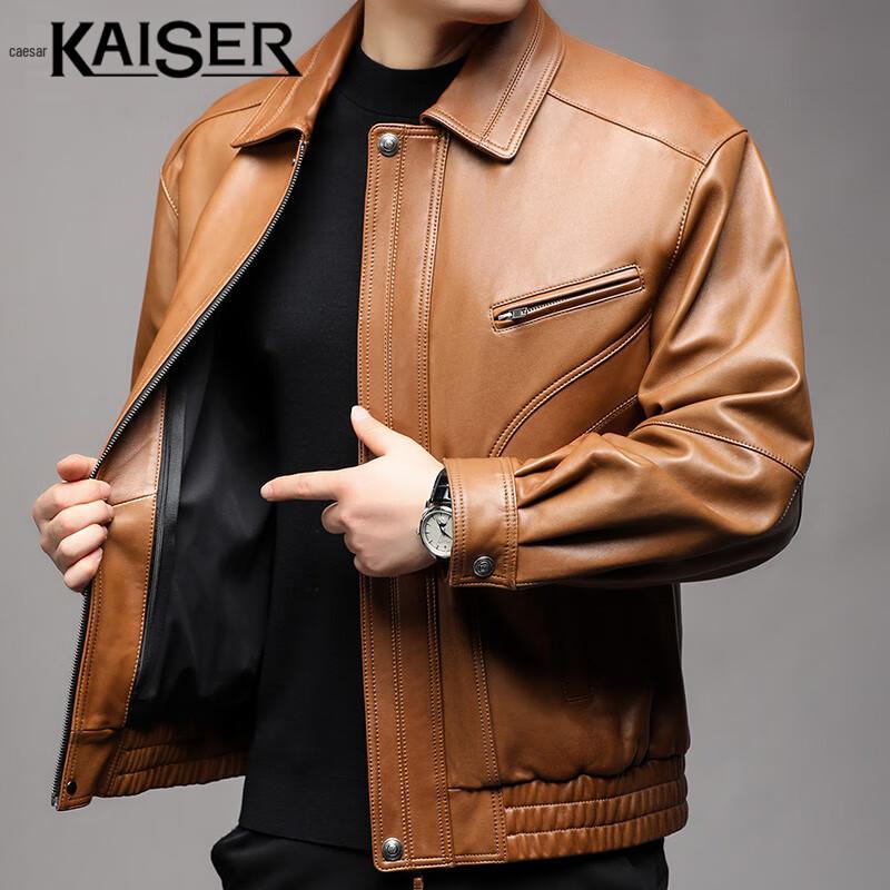 

Men s Caesar Sheepskin Leather Jacket L