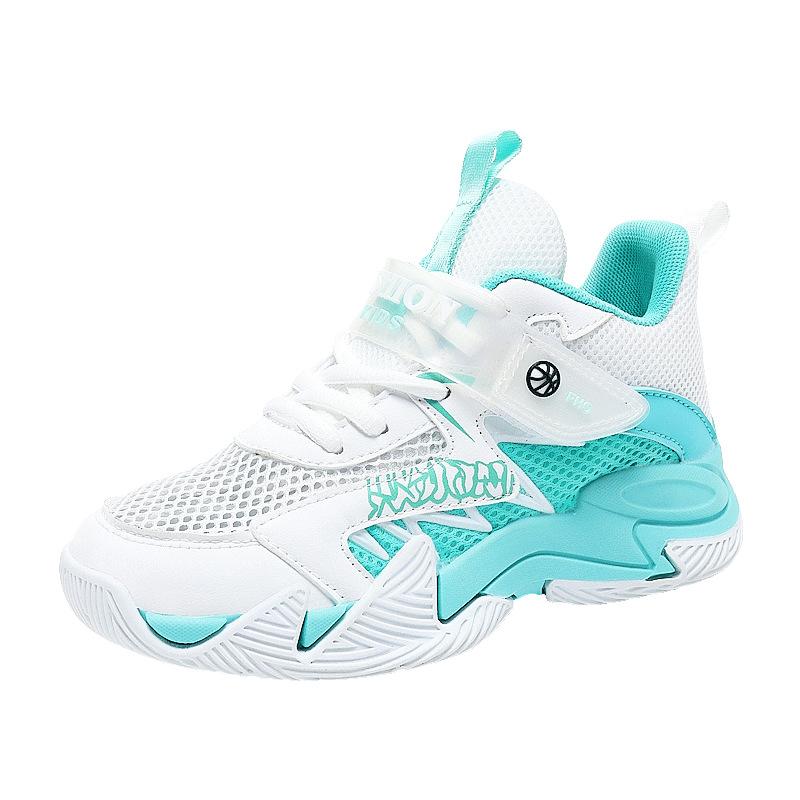 Sommer Kinder Basketball Sportschuhe neu Mittelschulkinder Grundschuljungen spielen Mesh professionelle Trainingsschuhe