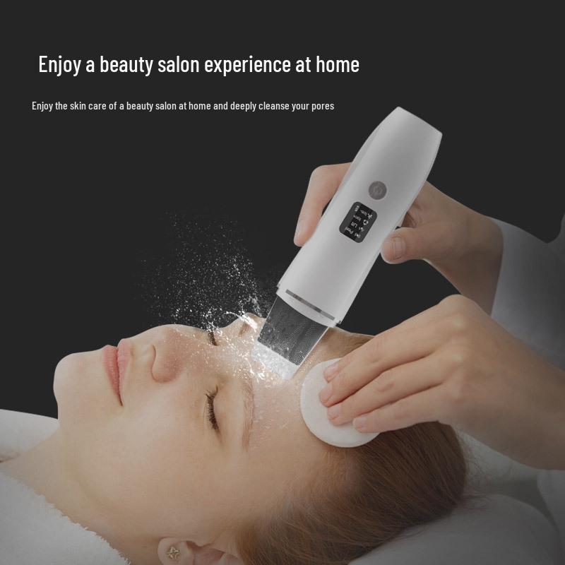 Ultrasonic Facial Skin Scrubber & Blackhead Remover - Home Deep Cleansing Device
