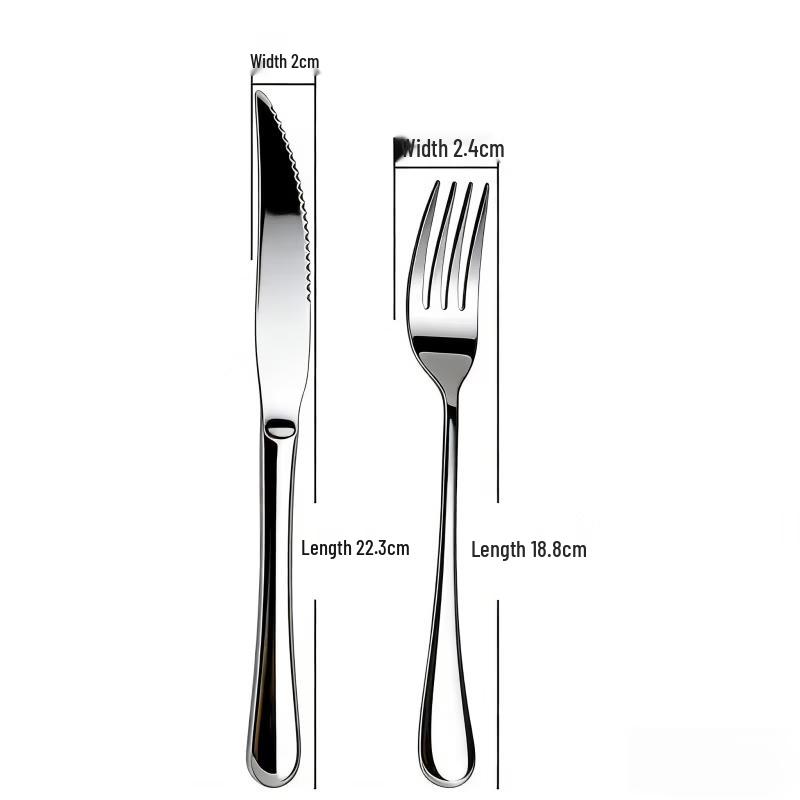 UOZO Thickened Stainless Steel Western Cutlery Set