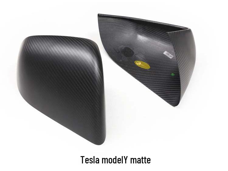 High-Demand Dry Carbon Fiber Rearview Mirror Cover for Tesla Model 3/Y/S/X - Stick-On Type