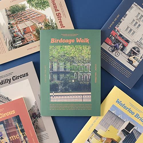 Monolike A5 Capture the Life, London Notebook 6-Piece Set - Lined Notebook, Campus Notebook 148x210mm, 48 pages