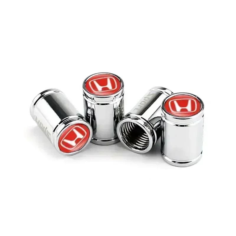 4pcs Car Wheel Tire Valve Cap Cover for Honda Civic FIT CRV Accord Jazz HRV Stepwgn Prelude Insight Odyssey CRZ 2025 Accessories