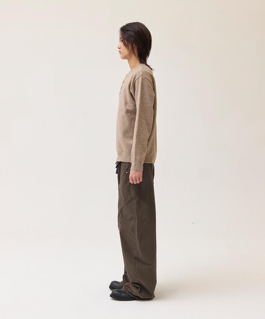 Akesi Marc Henley Neck Knit_Mocha