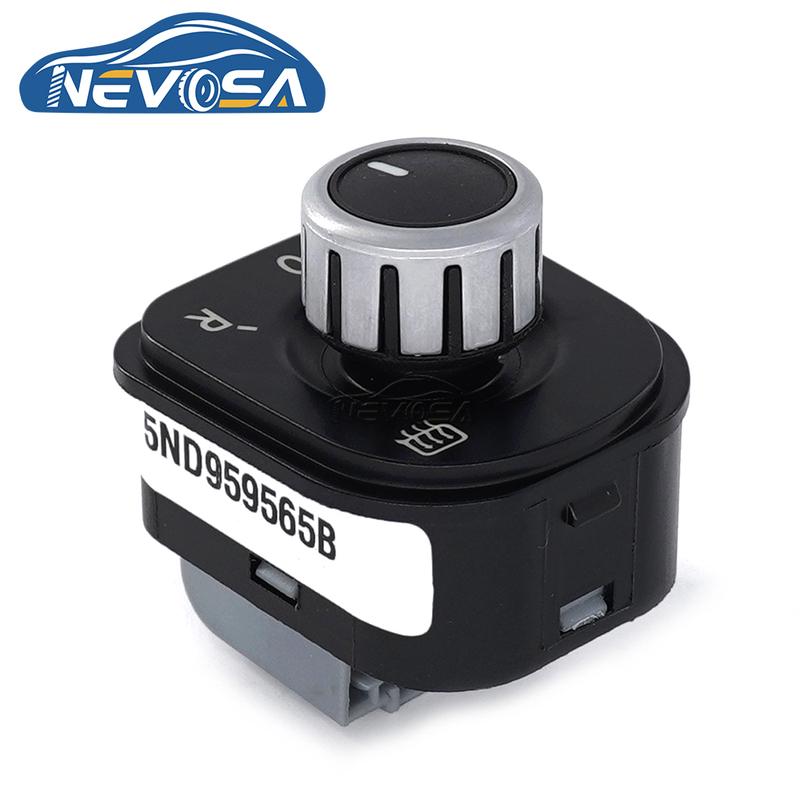 NEVOSA 5ND959565B 5ND959565A For VW Golf A6 TIGUAN SAGITAR MAGOTAN CC Passat Chrome Auto RearView Side Mirror Switch Car Button