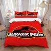 Jurassic Park Eventyr Print 3-delt Sengetøjssæt Dynebetræk Med 2 Pudevar Hjem Fødselsdagsgave