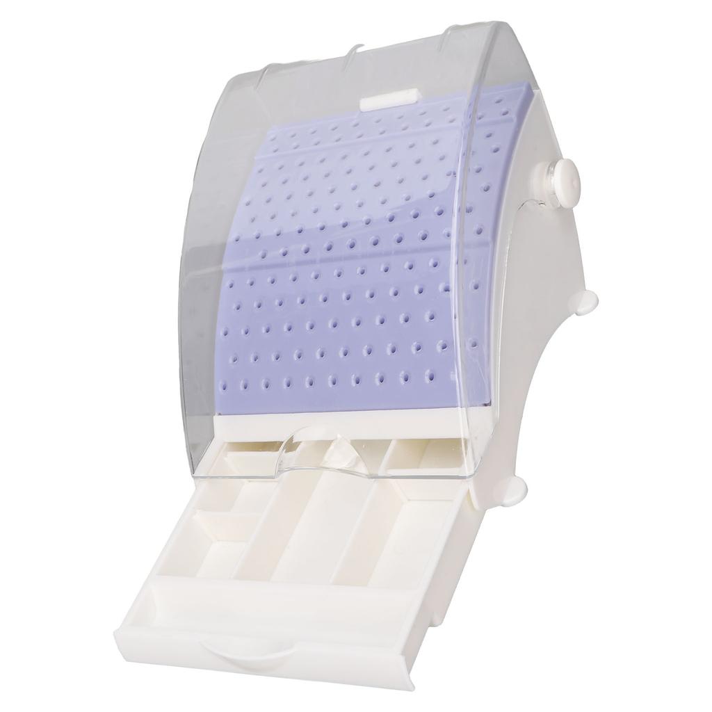 Zahnbohrer-Reinigungsbox, 142 Löcher, hohe, niedrige Geschwindigkeit, staubdicht, umweltfreundlicher Zahnbohrerhalter (lila)