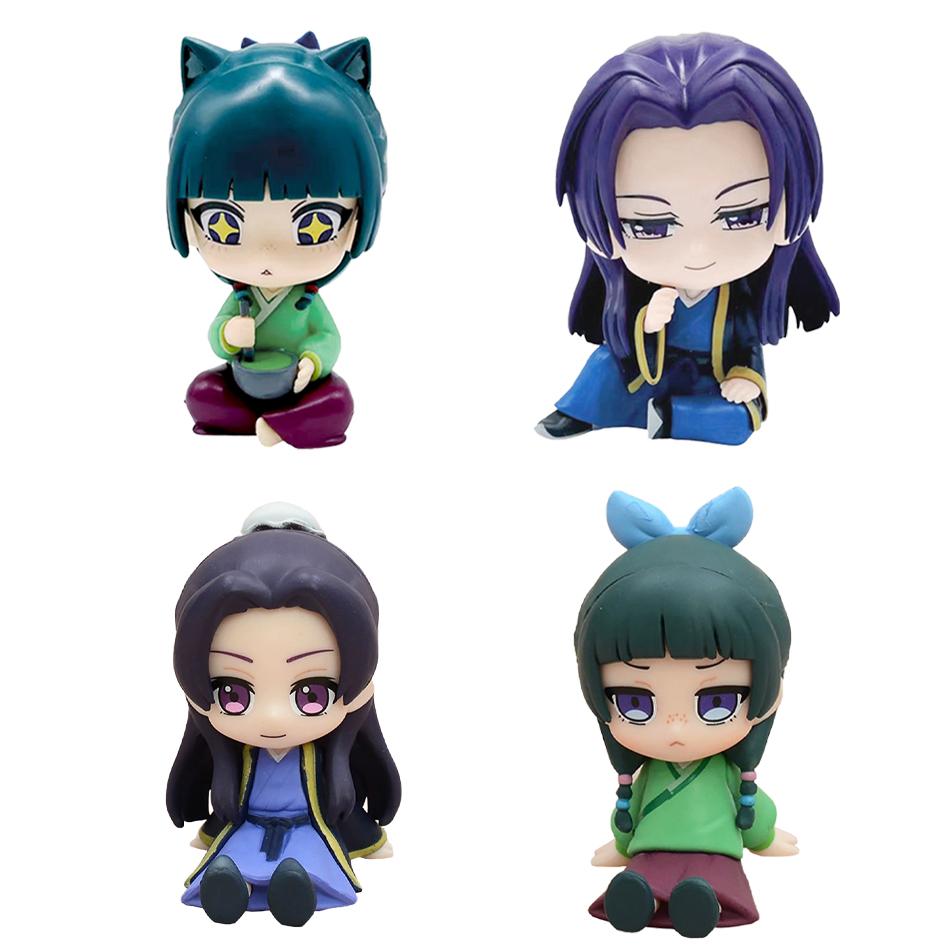 1-4pcs the Pharmacy Diaries Maomao Jinshi Mini Figure Anime Periphery Kawaii Sitting Toys Desktop Car Ornaments Model Present
