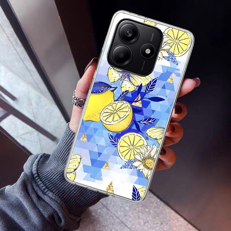 

Mediterranean Lemon Phone Case For Xiaomi Redmi Note 15 14 14S 13 12S 12 Pro Plus 11S 11 10S 10 4G Cover 11E 11T 5G Print Fundas Note 13 Pro Plus