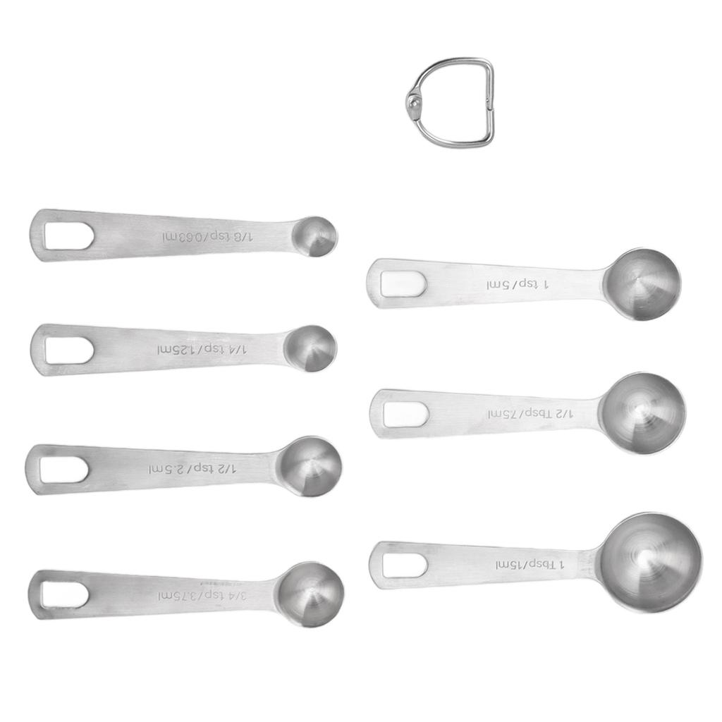 7 PCS Stainless Steel Measuring Spoons Set Small Measuring Teaspoons Baking Tool for Dry Or Liquid