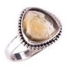 Natural Citrine Gemstone Handmade 925 Solid Sterling Silver Ring Size 9 K7H16