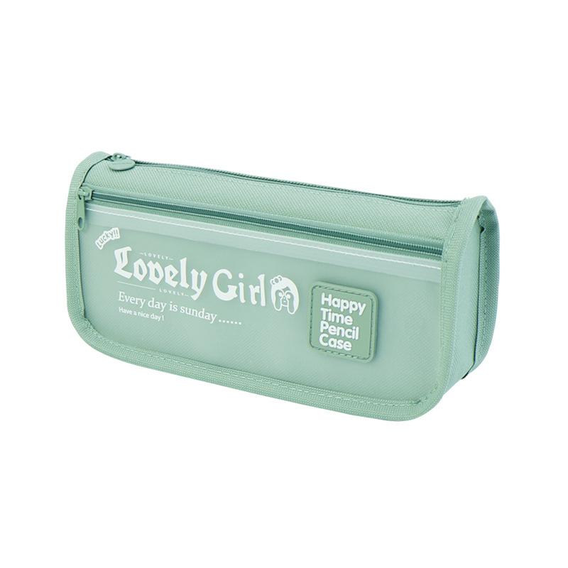 Large-capacity Primary and Secondary School Student Stationery Box, Simple Stationery Bag Ins High-value Girl Transparent Pencil Case