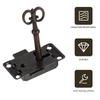 2Sets Vintage Lock with Key Cupboard Locks Retro Decorative Furniture Locks for Wooden Boxes Toolboxes Drawers Cabinets