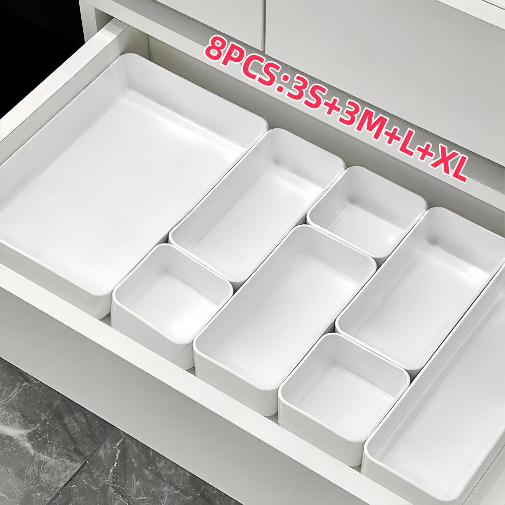 Organizer Tray Divider Set Desk Drawer Organizer Garage Organization and Storage Toolbox Accessories Desk Stationery Box Cosmetic Storage Box