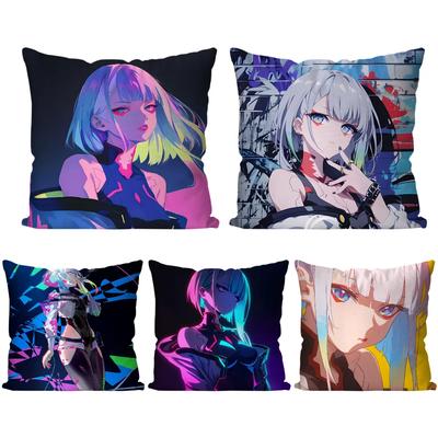 1pc Animated L-Lucyna Game Character Pillow Case Square Pillow Bedroom Sofa Leisure ComfortCar Living Room Home Decoration 40X40