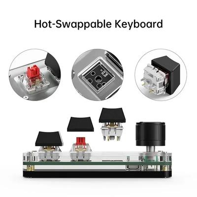 RGB 3 Key Customize Wired Mini Keyboard Macro Knob Copy Paste Shortcut Key E-sports Game Mechanical Hot Swap Mini Keyboard