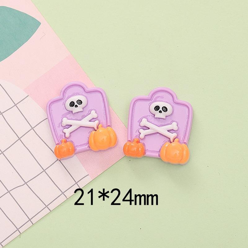 10Pcs New Mini Cute Cartoon Halloween Collection Flat Back Resin Cabochons  DIY Jewelry Craft Decoration Accessorie