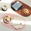 1/4/10pcs Double-Sided Pink PU Leather Placemats Reversible Washable Heat-Resistant Oval Table Mats for Dining Home Decor