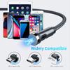 Data Cable Strong Suction Rotatable Anti-winding Magnetic 3 in 1 Fast Charger Cable