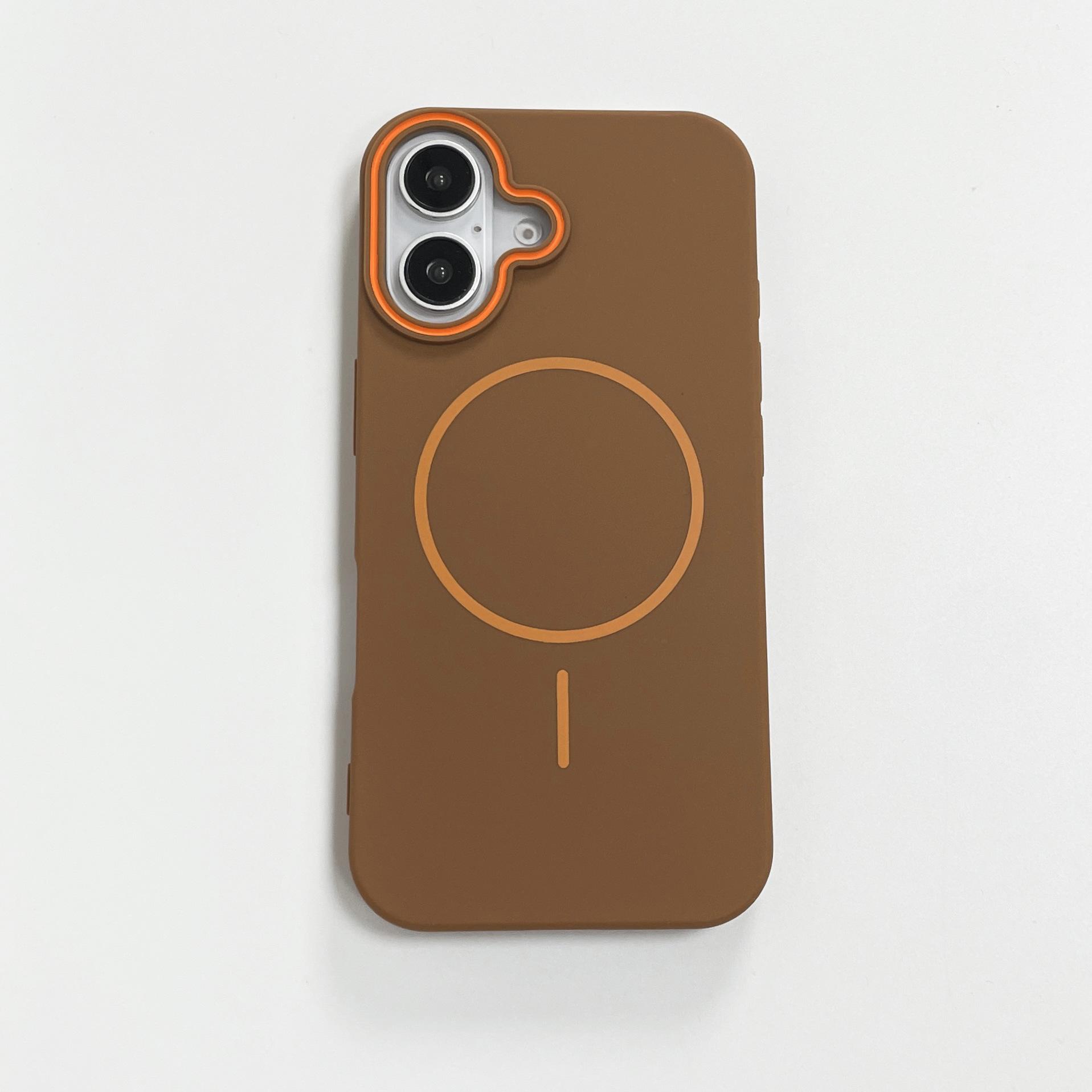 

Applicable To Apple 16 ProMax Thin Circle Magnetic Suction Phone Case IPhone 15 Matte High End 14 Drop Protection Case iPhone12proMax