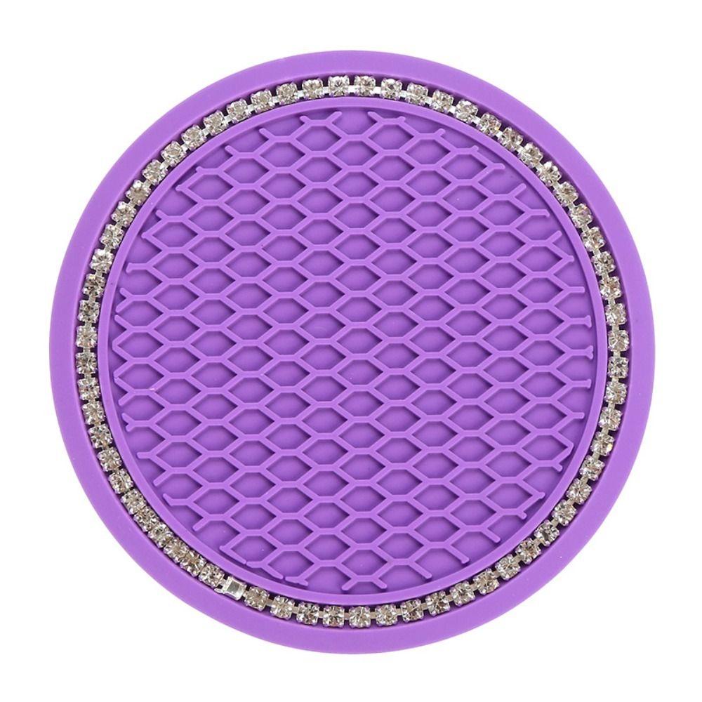 10 PCS Rhinestone Cup Holder Bling Anti-slip Mat Durable Drink Pad Car