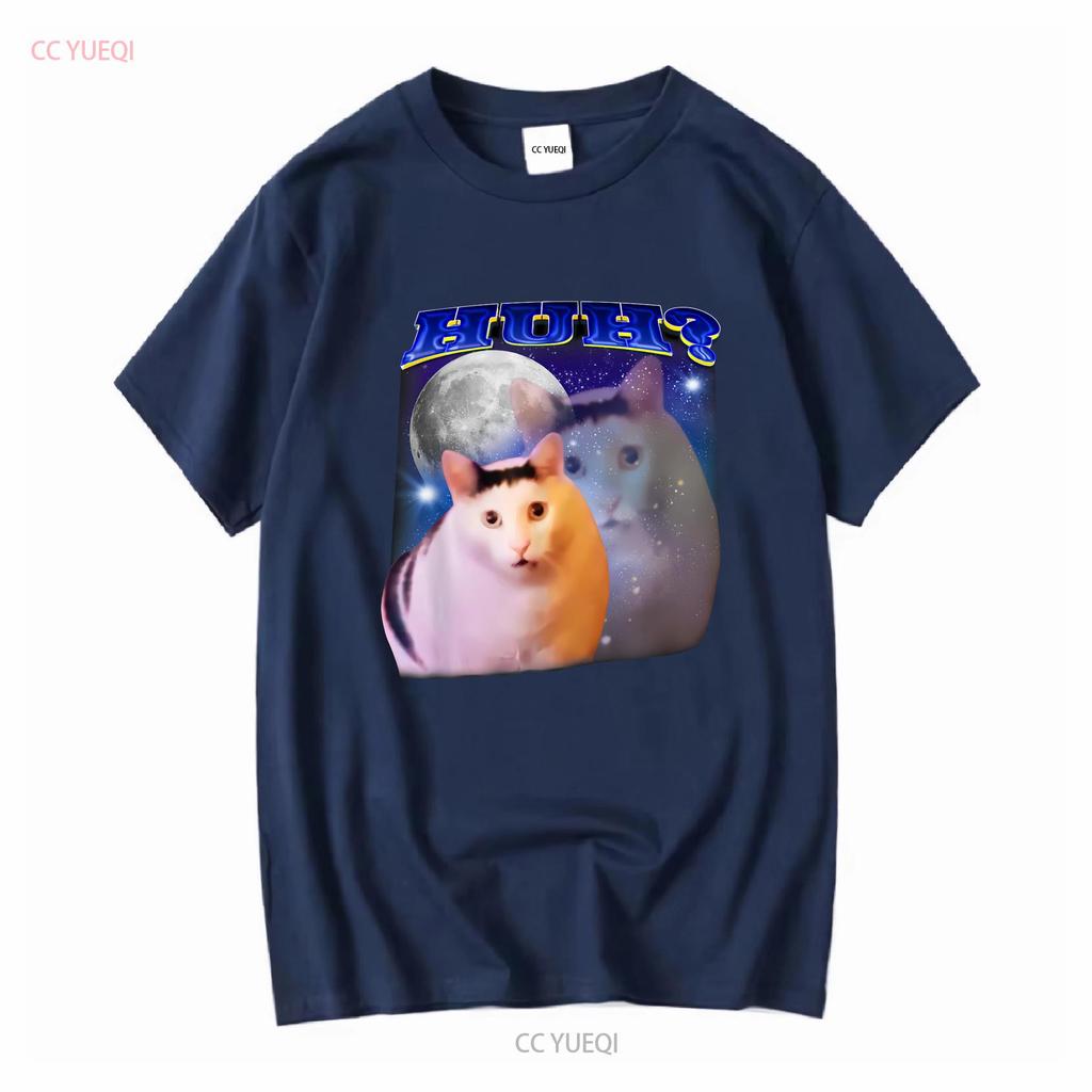 Funny Meme Huh Cat T Shirt vintage Washed Versatile Comfortable Breathable streetwear Stretched designer clothes fashion Casual