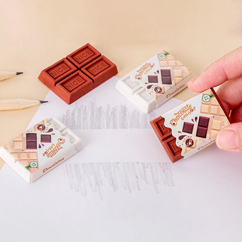 Cartoon Chocolate Design Eraser Large Eraser Student Painting Writing Pencil Eraser Stationery School Office Supplies
