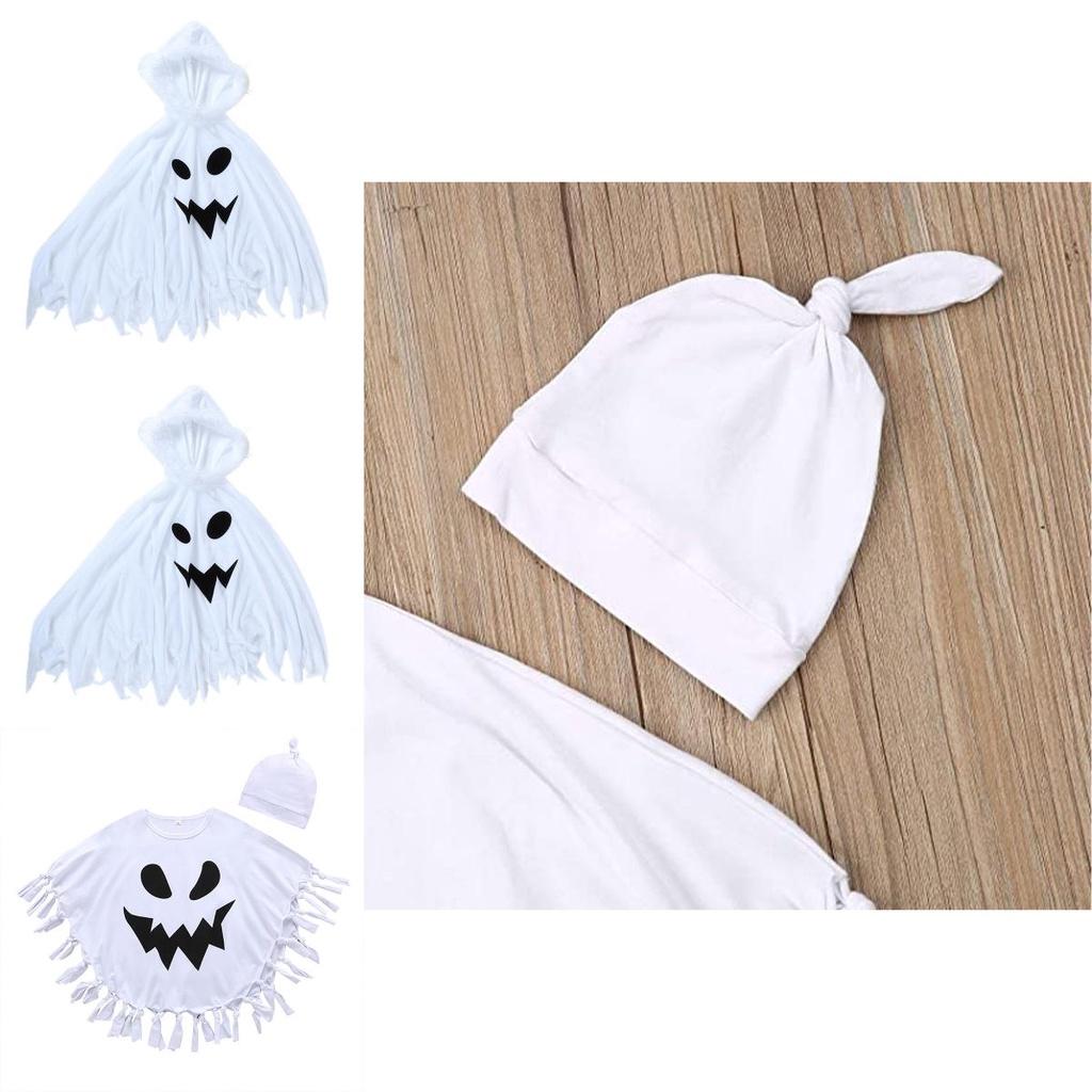 Authentic Halloween Ghost Cloak Cape Cosplay Costume For Kids Toddlers Outfit