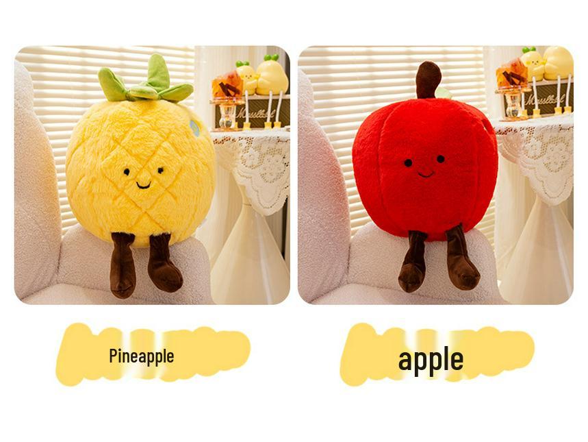 Fruit Series Plush Dolls: Interactive Educational Toys & Cartoon Throw Pillows for Children