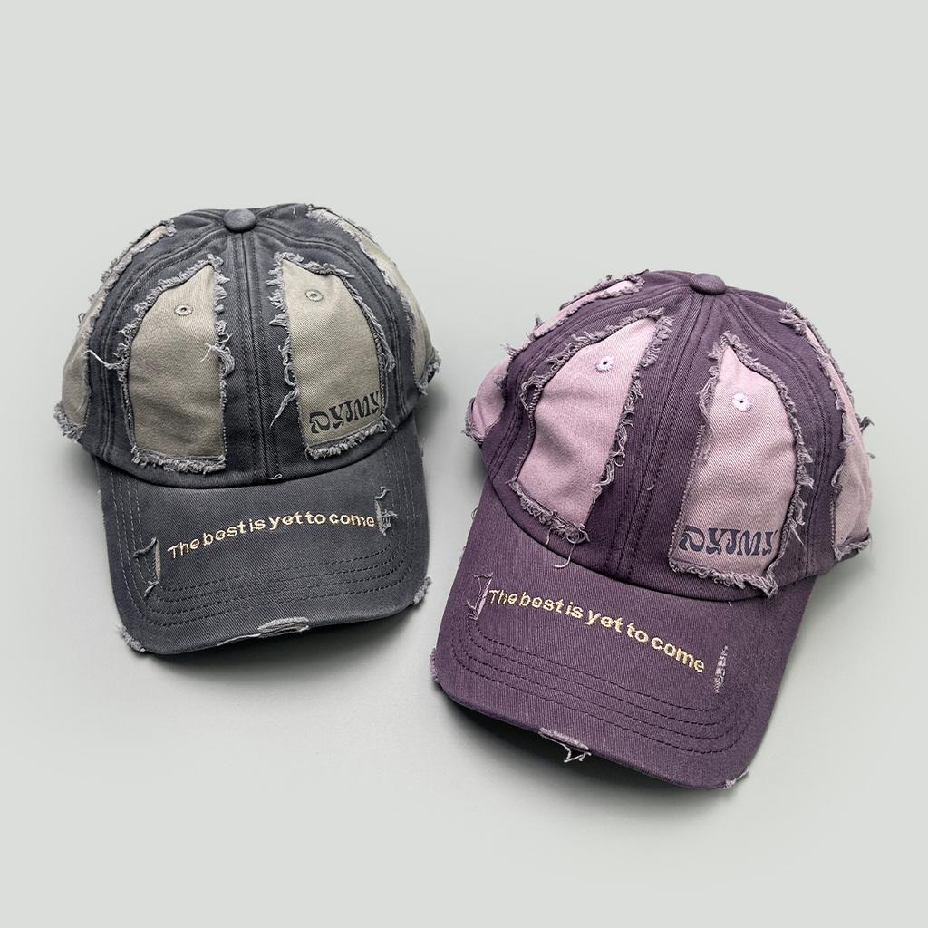 Spring And Summer Retro Personalized Letter Embroidery Baseball Cap Men And Women Sunshade Niche Hole Wind Street Cap
