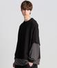 TENER Layered Stripe Long Sleeve Black