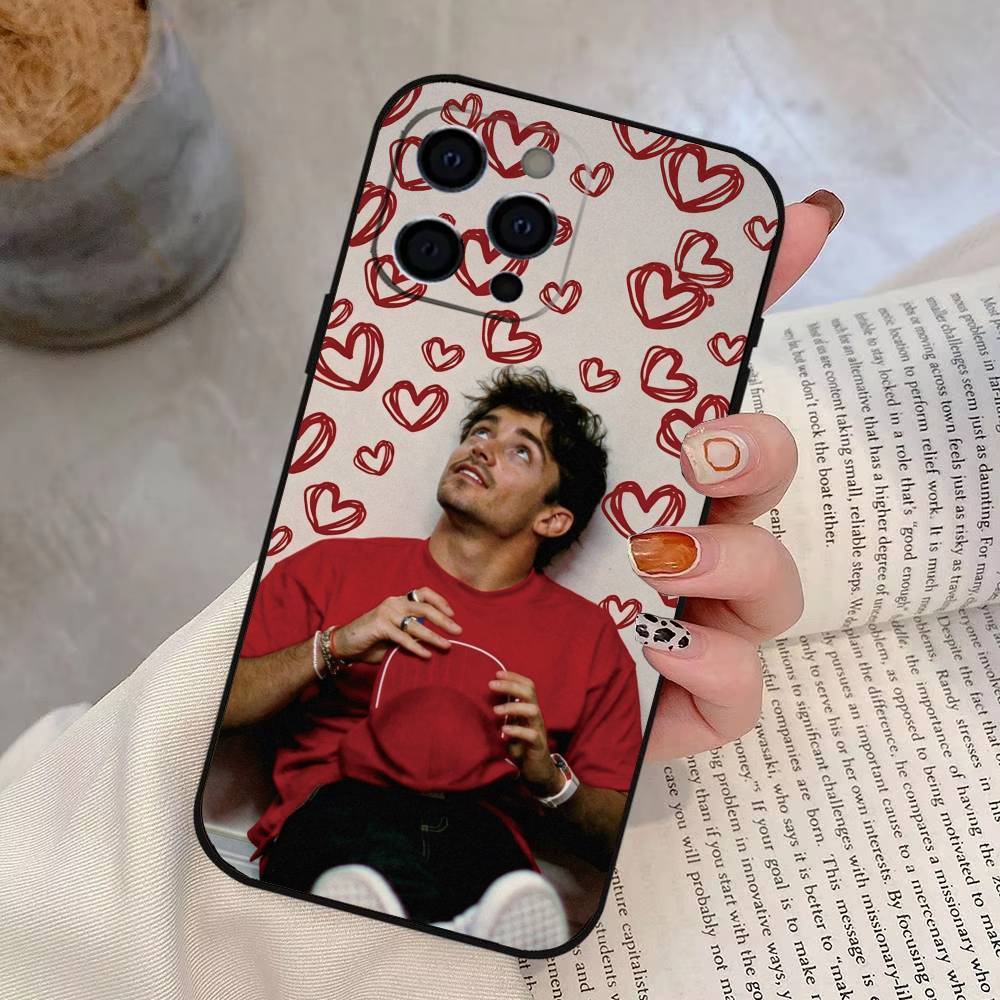 Sports Charles Leclerc Phone Case For iPhone 17, 16,15,14,13,12,11 Plus,Pro Max, Others Soft Black Cover