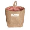 Desktop Jute Storage Bag Cotton Linen Storage Basket Sundries Storage Box With Handle Cosmetic Organizer Jewelry ContainerHolder