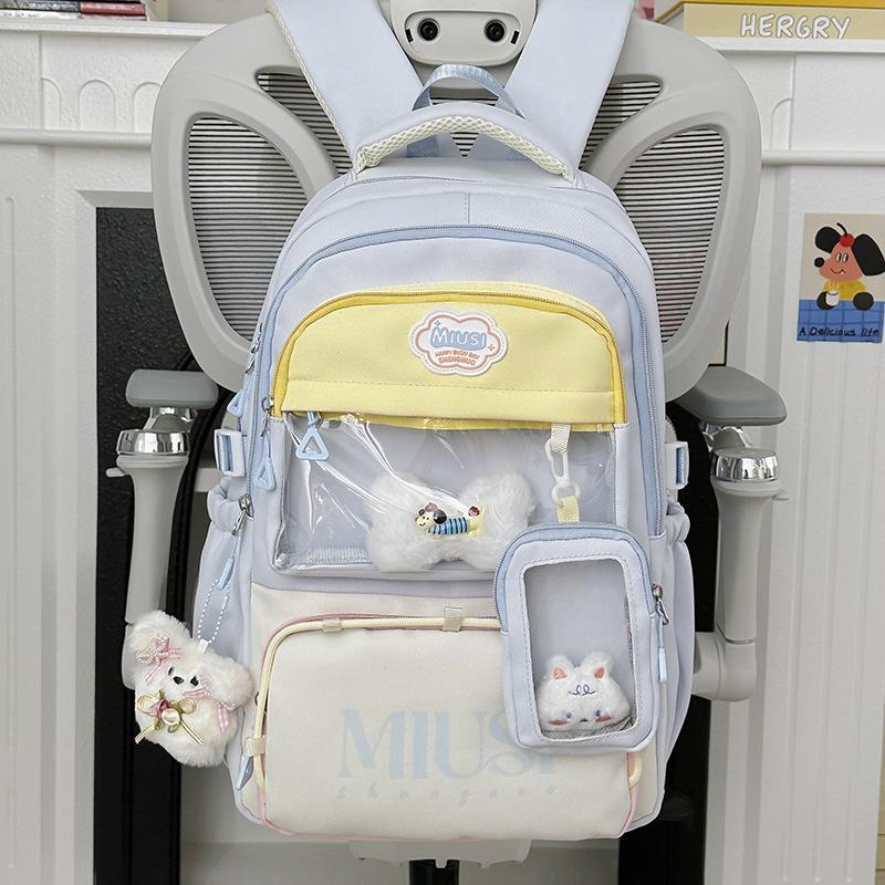Schoolbag Dopamine Transparent Pain Bag Backpack 1011 New Trendy Large Capacity Niche ins Middle and High School Student School Bag