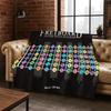 Music Theory Chart Guitar Chords Flannel Blanket Soft Warm Throw Blanket for Bedroom Living Room Bed Travel Camping Picnic Gift