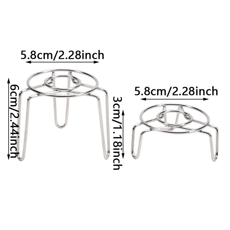 Mini Stainless Steel Steaming Rack - for Boiling Simmering or Heating Small Portions - Camping Office Home Kitchen Used Steaming Pad Bracket