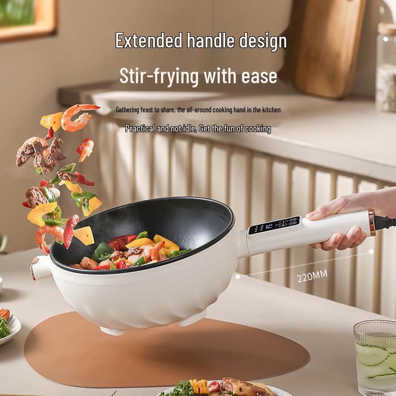 Multifunctional Electric Wok: Steam, Boil, Fry - Ideal for Dorms and Homes