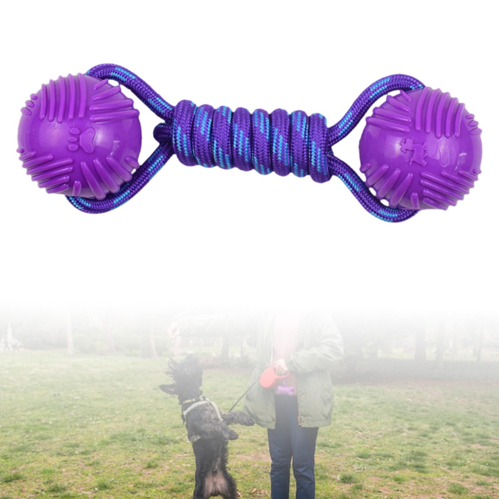 

Нейлоновая веревка для собак с мячом, игрушка для домашних животных, прочная, развлекательная, устойчивая к укусам жевательная игрушка фиолетовый