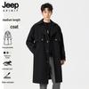 JEEP SPIRIT Heren Casual Overjas Middellang Wolmengsel