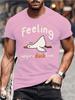 Feeling Unproduckive Shirts for Men Funny Lazy Goose Tshirts Harajuku Fashion Tshirt Loose Men Summer T Shirt Casual Clothing